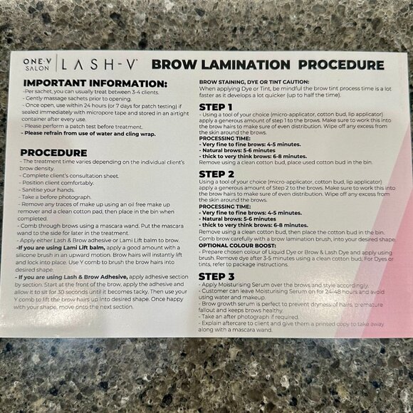 👑 One V Salon Professional Brow Lamination & Lash Lift Kit - Picture 6 of 7
